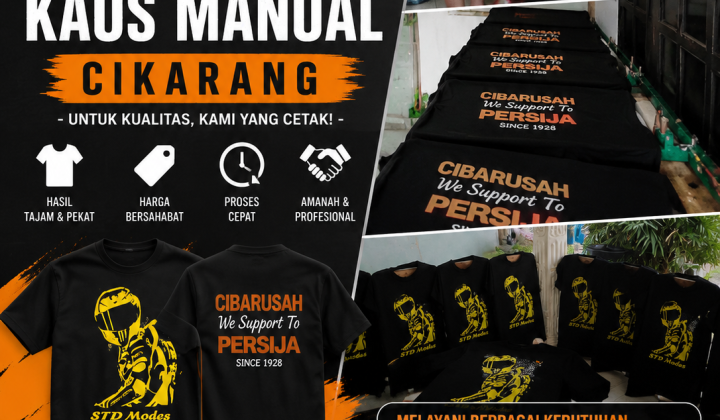Jasa Sablon Kaos Manual di Cikarang